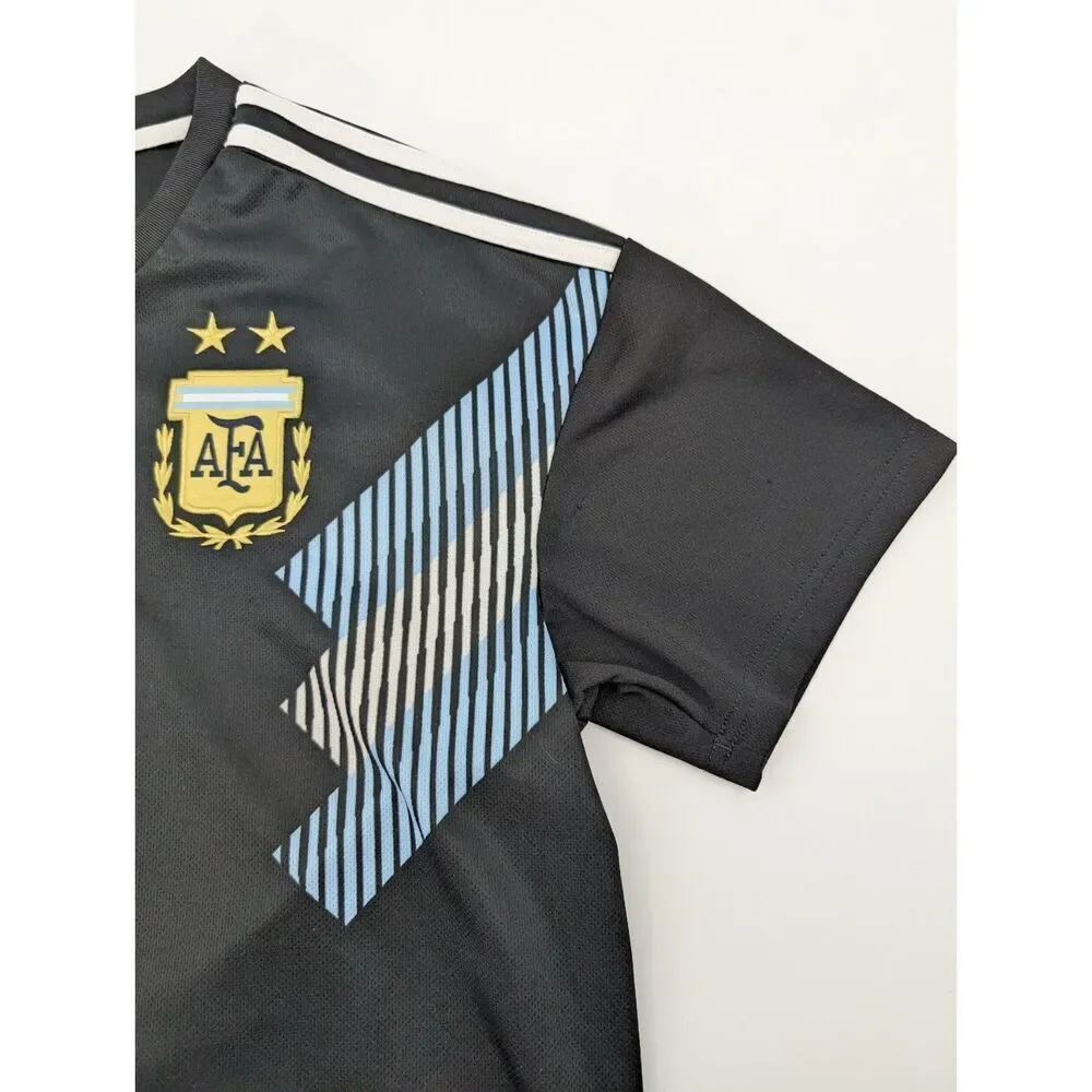 Argentina Soccer Jersey Mens Medium Black World Cup Away AFA Futbol - Picture 5 of 16
